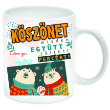 Köszönet minden együtt töltött percért – macis Bögre (feliratozható) bögrék, csészék
