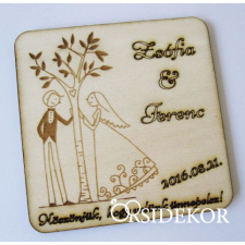  Köszönetajándék fából - poháralátét dekorációs kellék