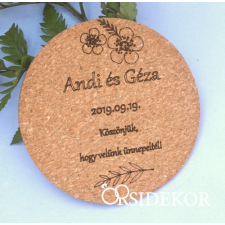  Köszönetajándék parafa - poháralátét dekorációs kellék