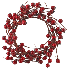  Koszorú bogyókkal drótból és műanyagból 9 cm karácsonyfadísz
