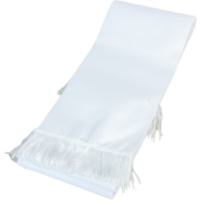  Koszorú szalag 12x220cm fehér-fehér 10db/csom (db ár) dekorációs kellék