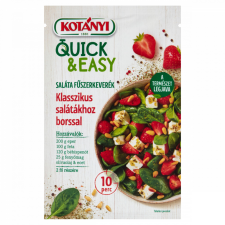 Kotányi Quick & Easy saláta fűszerkeverék klasszikus salátákhoz borssal 20 g alapvető élelmiszer