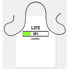 Kötény Life is 30% loading K024 ajándéktárgy