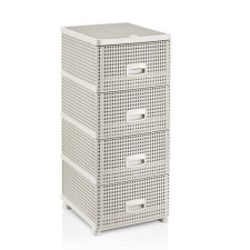 Kötött mintás 4 fiókos Komód 43,1x36,8x89,4cm Szín: Bézs bútor