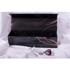  Kovácsoltvas örök rózsa díszdobozban PINK METAL/KRÓM ajándéktárgy