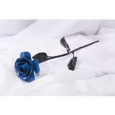  Kovácsoltvas rózsa - KÉK/FEKETE ajándéktárgy