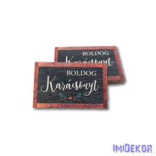 Közepes képkeret 5db/csomag 5x8cm - Boldog Karácsonyt fekete dekorációs kellék