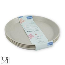 Koziol 20,5 cm 4 db tányér szett (KOZIOL_24756) tányér és evőeszköz