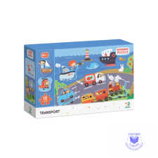 Közlekedés puzzle kivehető elemekkel 18 darabos puzzle, kirakós