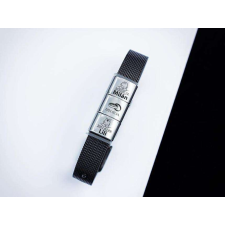  Közös életünk 3 egyedi medálos MoMents fekete színű acél karkötő karkötő