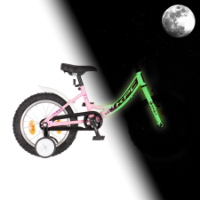 KPC FluoBike Kitty cicás VILÁGÍTÓS 16 rózsaszín fluoreszkáló gyermek kerékpár gyermek kerékpár