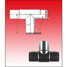 KPE T-idom 160x160x160 tompa (SDR17 - SDR11) hűtés, fűtés szerelvény