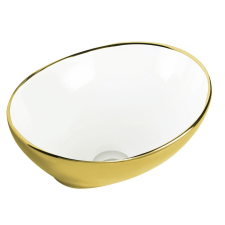  KR-707 fehér-arany kerámia design mosdó szaniter