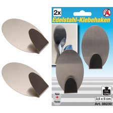 Kraftmann 2 részes rozsdamentes akasztó készlet, teherbírás max. 1 kg (BGS 88230) barkácsgép tartozék