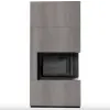  KRATKI FLOKI BOX 8 kW NATURALI GRIGIA SZÍNŰ KÜLSŐ, FEKETE BELSŐ BURKOLATTAL JOBB OLDALÜVEGES KANDALLÓ