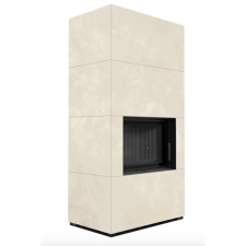 Kratki FLOKI BOX 8 kW OXIDE BIANCO KANDALLÓ KŐ KÜLSŐ, FEKETE BELSŐ BURKOLATTAL kályha, kandalló