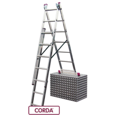 KRAUSE 033390 CORDA 3x9 fokos sokcélú létra lépcsőfunkcióval létra és állvány