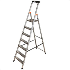 KRAUSE állólétra, 7 lépcsőfokos, alumínium, krause "safety" 126351 létra és állvány