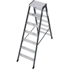 KRAUSE Monto SePro D lépcsőfokos két oldalon járható létra, eloxált, 2x7 (125842) létra és állvány