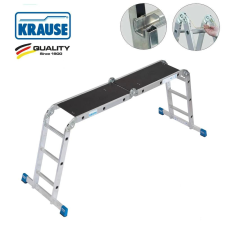 KRAUSE MultiMatic univerzális csuklós létra, 4x3 fokos +Fenol Dobogó- STABILO- (123909) létra és állvány