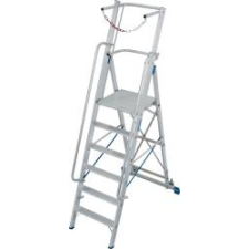 KRAUSE Stabilo állólétra nagy dobogóval, kapaszkodókerettel 1x6 (127501) létra és állvány