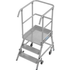 KRAUSE Stabilo egy oldalon járható gurítható dobogó, 1x3 (821010) létra és állvány