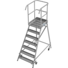 KRAUSE Stabilo egy oldalon járható gurítható dobogó R13 profilrács lépcsőfokokkal, 1x7 (821294) létra és állvány