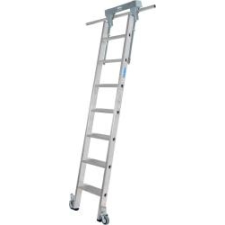 KRAUSE Stabilo lépcsőfokos polclétra csősínes rendszerrel, 1x7 (819321) létra és állvány