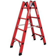 KRAUSE Stabilo műanyag létrafokos két oldalon járható létra, 2x4 (819703) létra és állvány