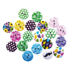  Kreatív Junior gomb, mintás, 20mm, 20 db/csomag dekorációs kellék