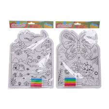 Kreatív készlet - kirakós és 5 db filctoll puzzle, kirakós