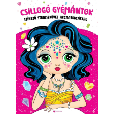 Kreatív Kiadó Csillogó gyémántok - Színező strasszköves arcmatricákkal kreatív és készségfejlesztő