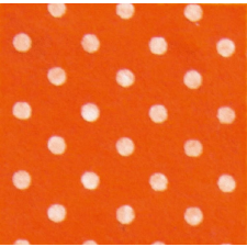 Kreativpartner Pöttyös puha filc anyag narancs - fehér 40x30cm filc
