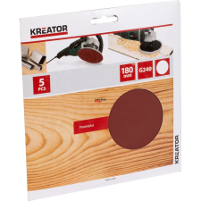 Kreator KRT231559 csiszolópapír polírozóhoz, 180 mm, G240 barkácsolás, csiszolás, rögzítés