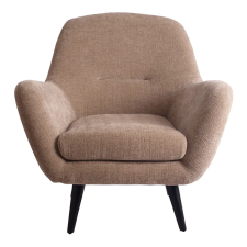  Krém lounge fotel fekete lábakkal – modern design karosszék bútor