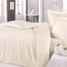  Krém színű csíkos  pamutszatén kispárnahuzat 2db lakástextília