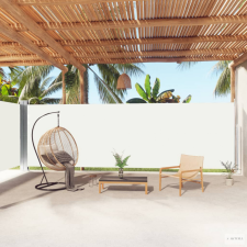  Krémszínű behúzható oldalsó napellenző 200 x 1000 cm kerti bútor
