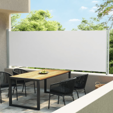 Krémszínű behúzható oldalsó terasznapellenző 160 x 600 cm kerti bútor
