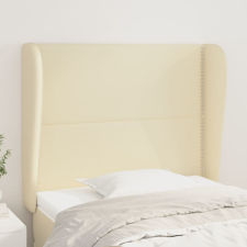  Krémszínű műbőr fejtámla szárnyakkal 83 x 23 x 118/128 cm ágy és ágykellék