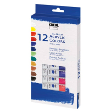 Kreul el Greco akrilfesték készlet, 12x12 ml akrilfesték