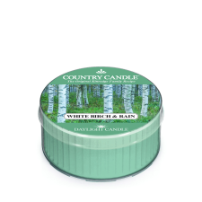 Kringle Candle Country Candle Fehér nyír és eső illatú gyertya (42g), gyertya