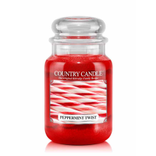 Kringle Candle Country Candle Peppermint Twist nagy 2 kanócos illatgyertya (652 g), gyertya