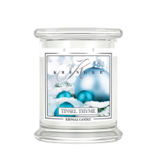 Kringle Candle Tinsel & Thyme illatgyertya közepes 2 kanóc (411 g), gyertya