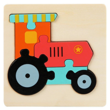 Krista 3D mini fa puzzle, pasztell, traktor, 6 részes puzzle, kirakós