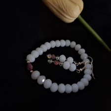  Kristály és  Rubin szett, a szív ereje ékszer szett