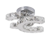 Kristály mennyezeti lámpa, modern kialakítás, LED -es világítás, DIA12CM 16W, Melegfehér világítás