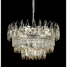  Kristálycsillár CC6687/500CR 9x E14, 49cm átmérő, fényes króm, állítható magasság világítás