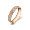  Kristályosan csillogó felületű nemesacél gyűrű, rose gold, 8