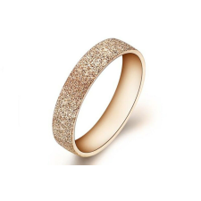 Kristályosan csillogó felületű nemesacél gyűrű, rose gold, 8 gyűrű
