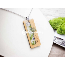  Kristálytiszta Menorca műgyanta acél nyaklánc nyaklánc